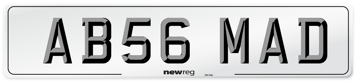 AB56 MAD Number Plate from New Reg